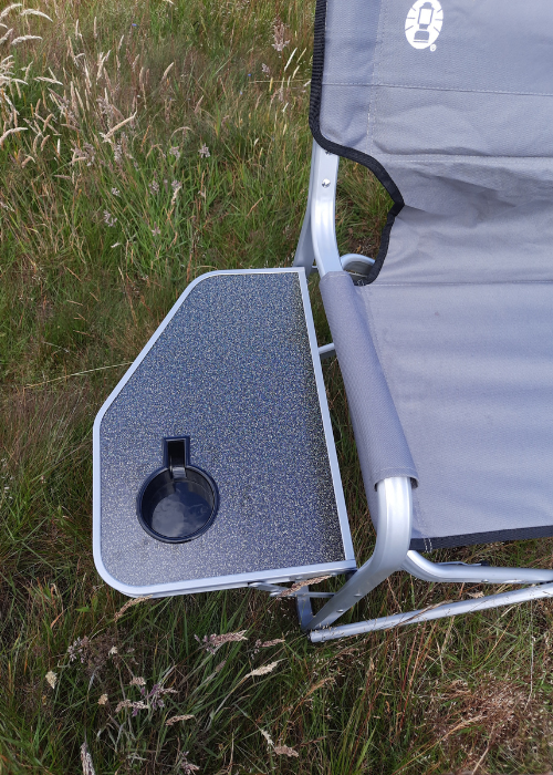 Coffee Cup Holder on Coleman Deck Chair