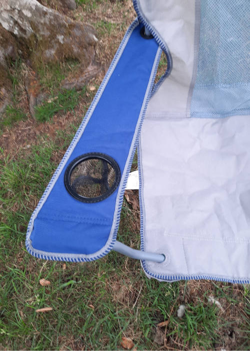 Convenient cup holder on Ozark Trail Camping Chair