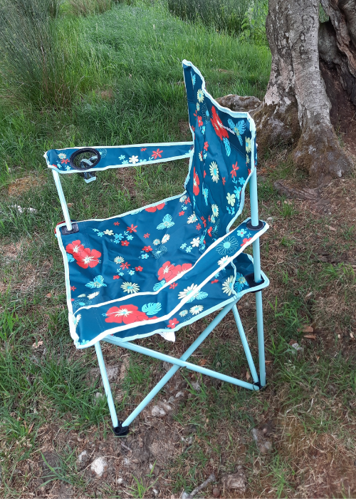 A colourful classic folding camping chair from Eurohike