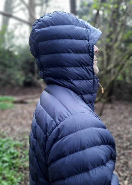 Adjustable "cinch" hood with wire-brimmed peak