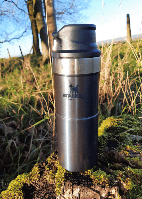 Sleek and functional design of the 12 oz Travel Mug